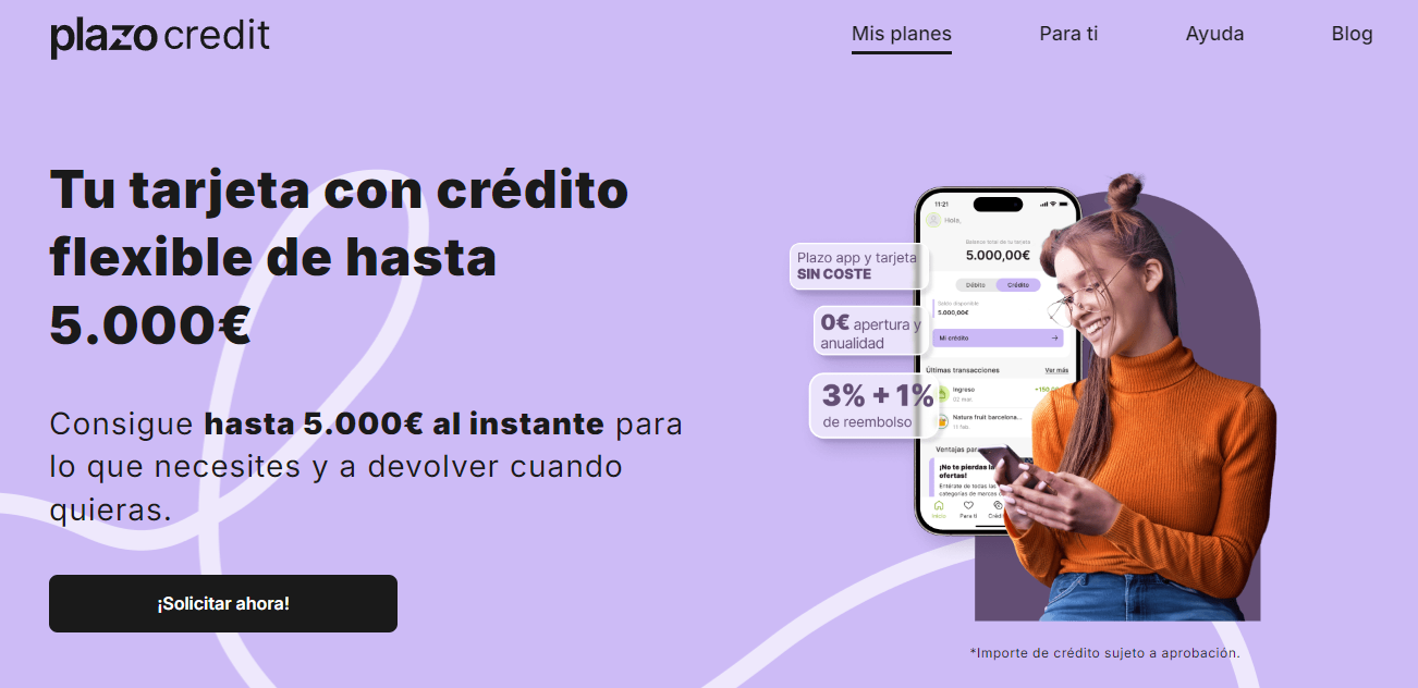 plazo tarjeta de credito