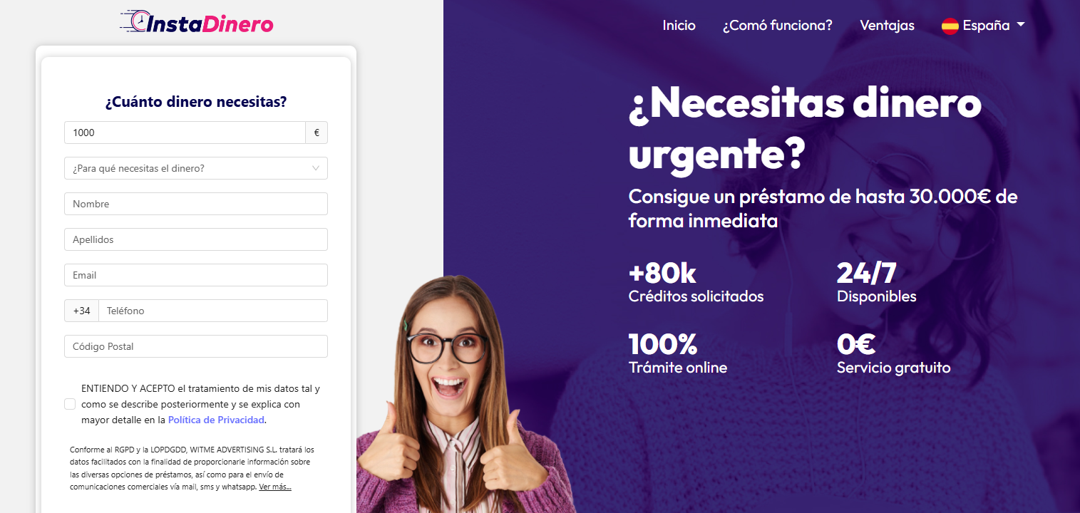 instadinero préstamos rápidos