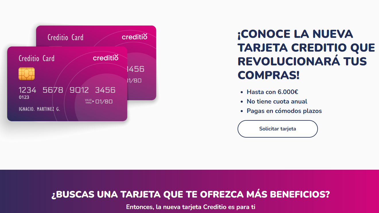tarjeta de crédito Creditio